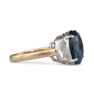 Unheated Sapphire & Diamond Ring