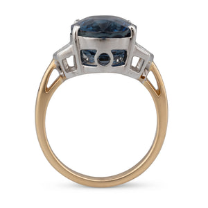 Unheated Sapphire & Diamond Ring