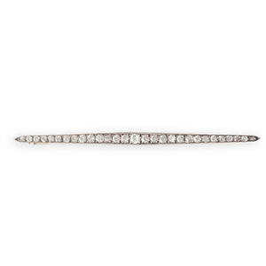 Antique Diamond Bar Brooch