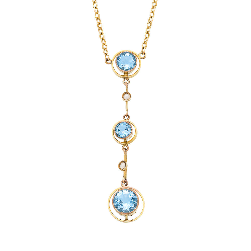 Edwardian Aquamarine Necklace
