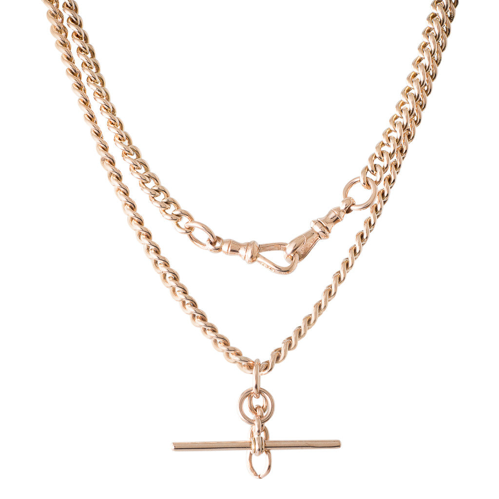 An Antique Rose Gold Fob Chain