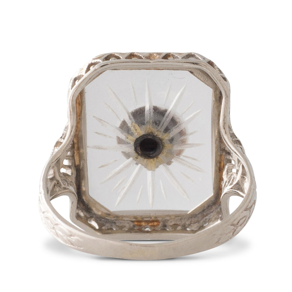 An Art Deco Camphor Glass Ring