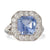 Platinum Sapphire and Diamond Ring