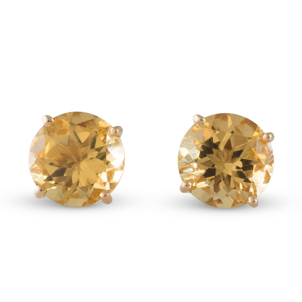 A Pair of Golden Beryl Studs