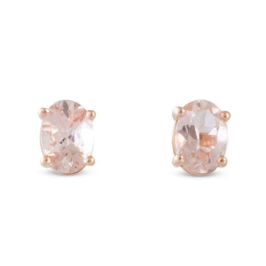 Morganite Stud Earrings