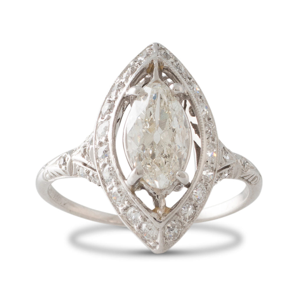 Platinum Art Deco Diamond Ring