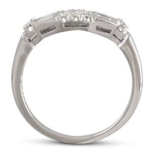 Platinum Curved Diamond Band