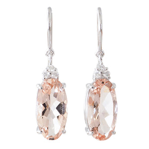 Morganite & Diamond Earrings