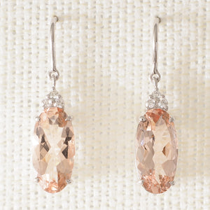 Morganite & Diamond Earrings