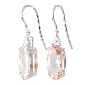 Morganite & Diamond Earrings