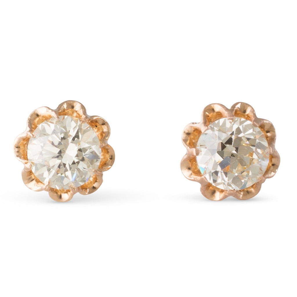 Old Cut Diamond Studs
