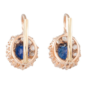 Antique Sapphire & Diamond Earrings