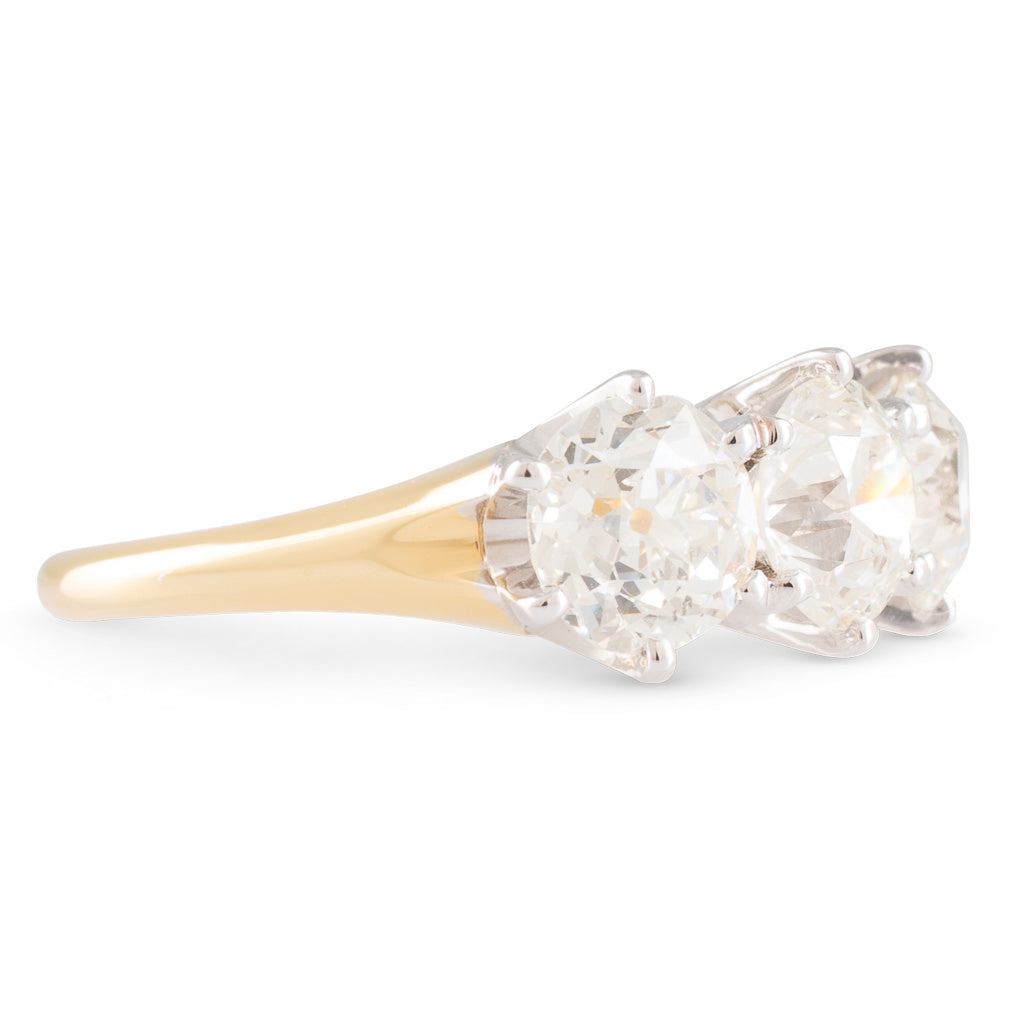 Three Stone Diamond Ring 3.35ct