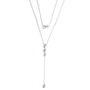 Pink Diamond Lariat Necklet