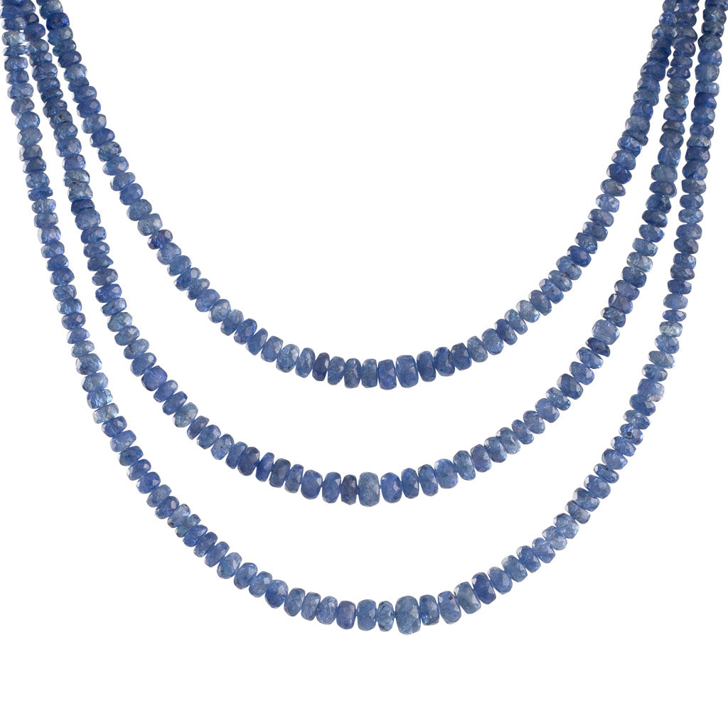 Triple Strand Sapphire Beads