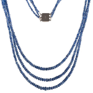 Triple Strand Sapphire Beads