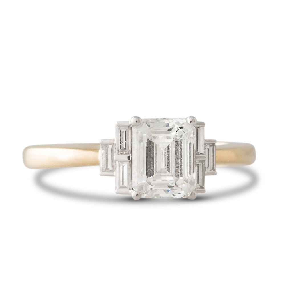1.13ct Emerald Cut Diamond Ring