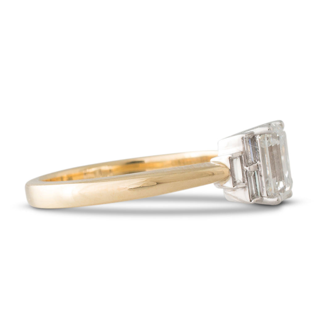 1.13ct Emerald Cut Diamond Ring