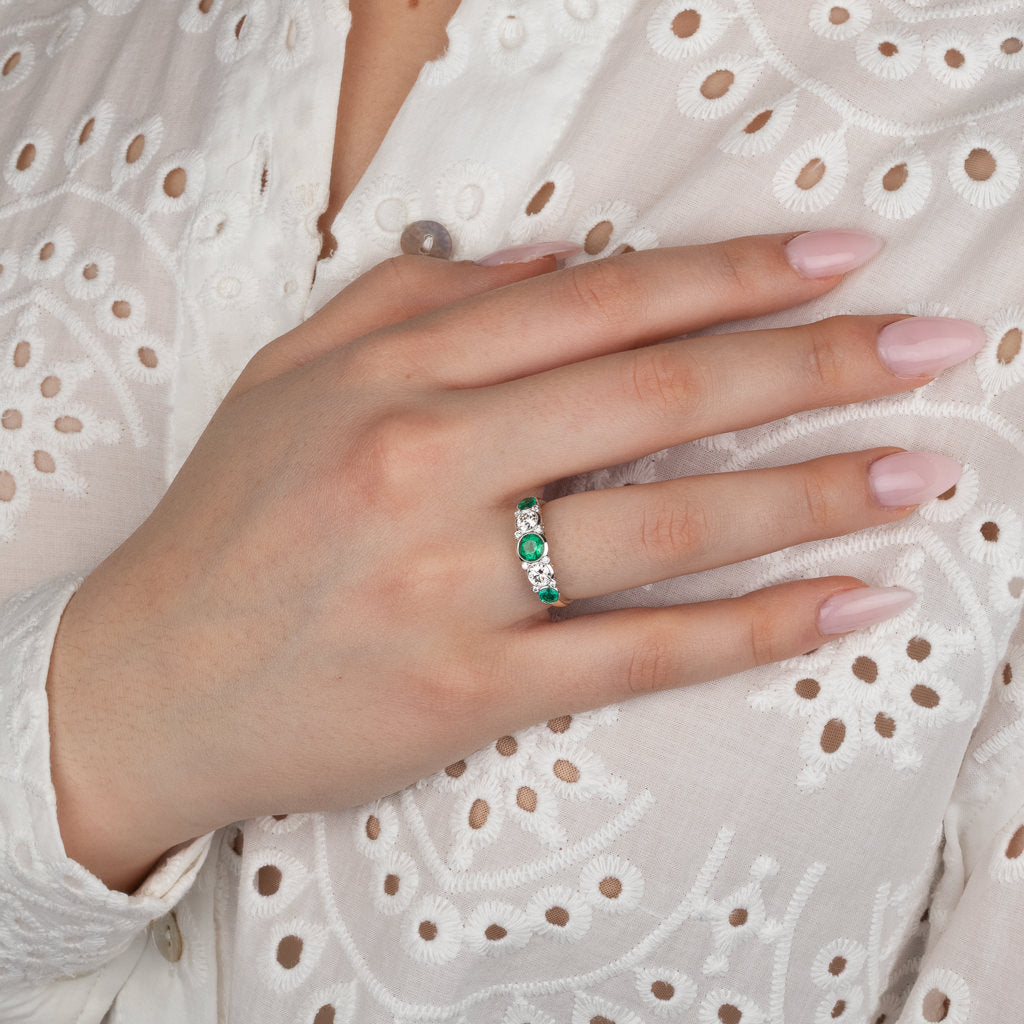 Emerald and Diamond Ring