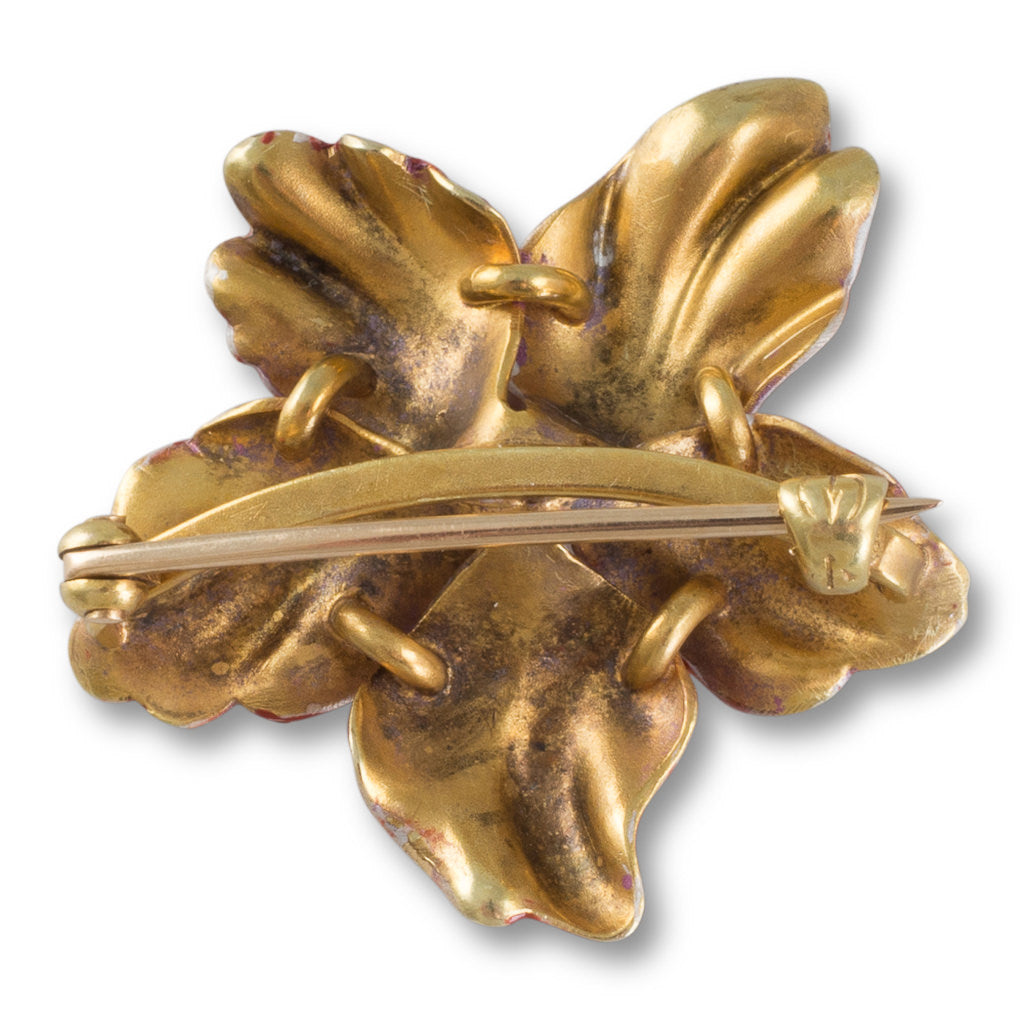 Crimson Enamel Flower