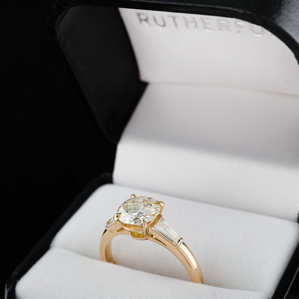 Diamond Ring with Tapered Baguettes