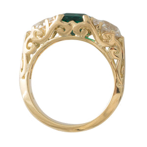 Zambian Emerald & Diamond Ring