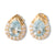 Aquamarine & Diamond Stud Earrings