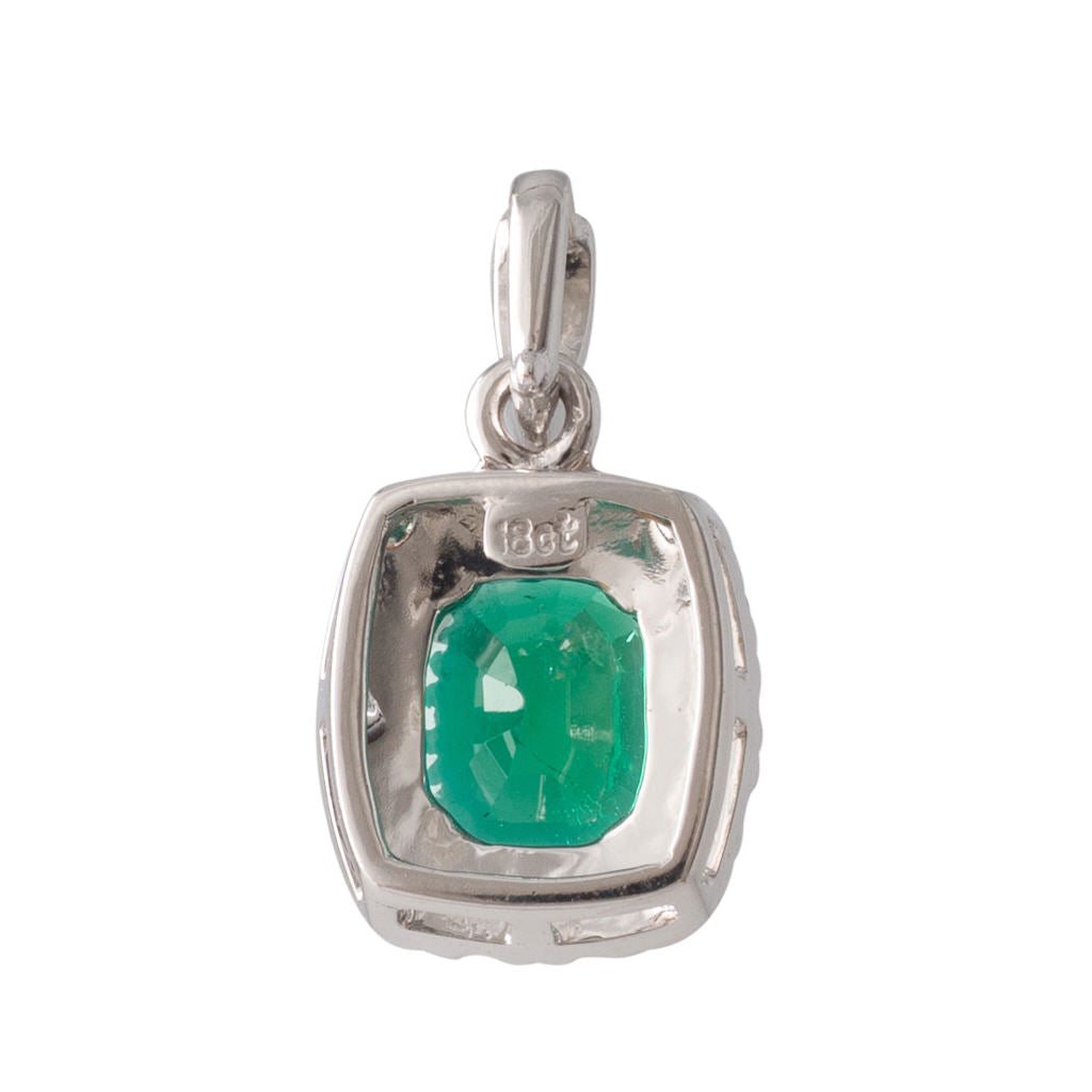 Emerald & Diamond Cluster Pendant