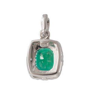 Emerald & Diamond Cluster Pendant