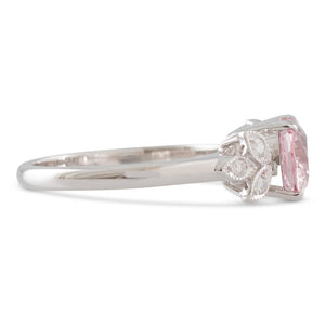 Pink Spinel and Diamond Ring