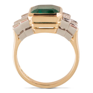 4.08ct Emerald and Diamond Ring