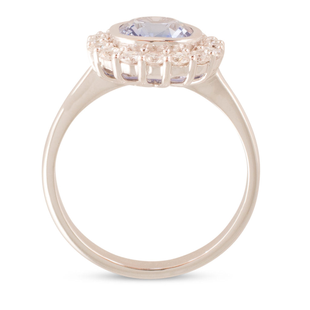 Sapphire and Diamond Cluster ring