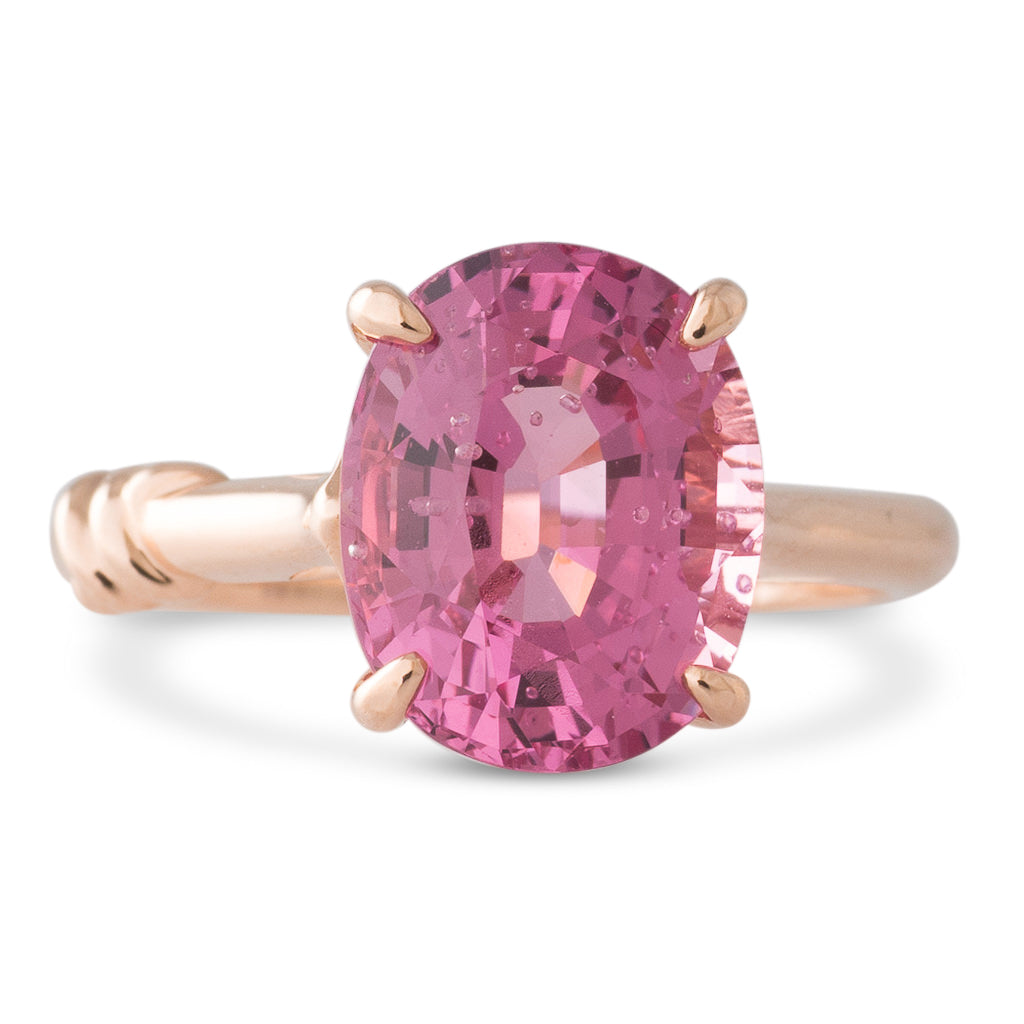 Unheated Pink Spinel Ring