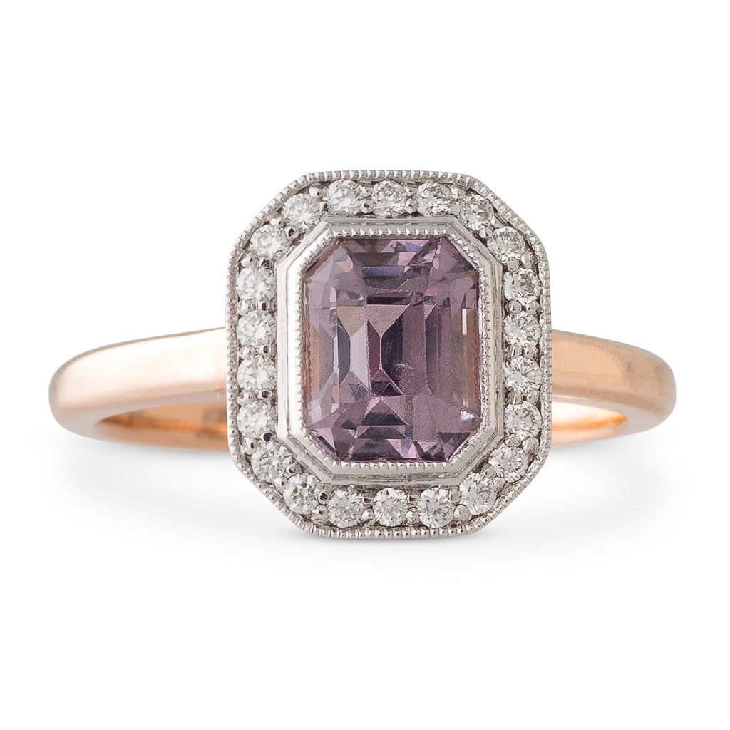Purple Spinel and Diamond Ring