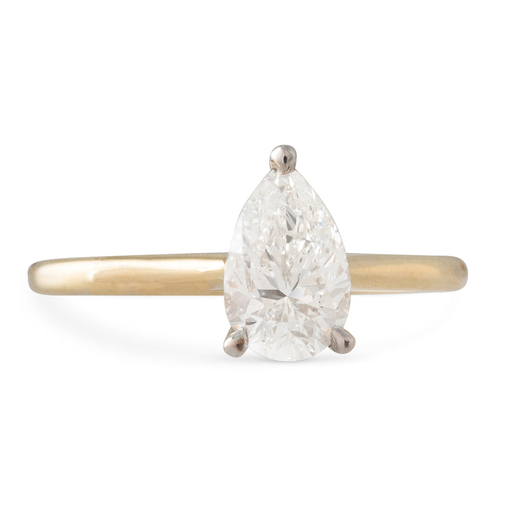 1.00ct Pear Cut Diamond Ring