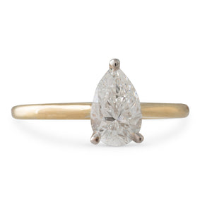 1.00ct Pear Cut Diamond Ring