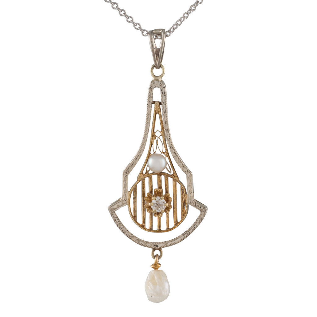 Edwardian Pendant with Seed Pearls