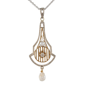 Edwardian Pendant with Seed Pearls