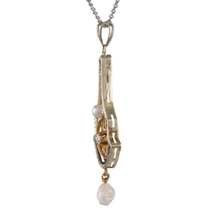 Edwardian Pendant with Seed Pearls