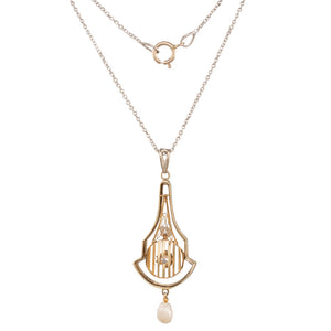 Edwardian Pendant with Seed Pearls