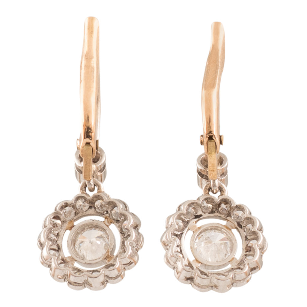 Floral Diamond Cluster Earrings