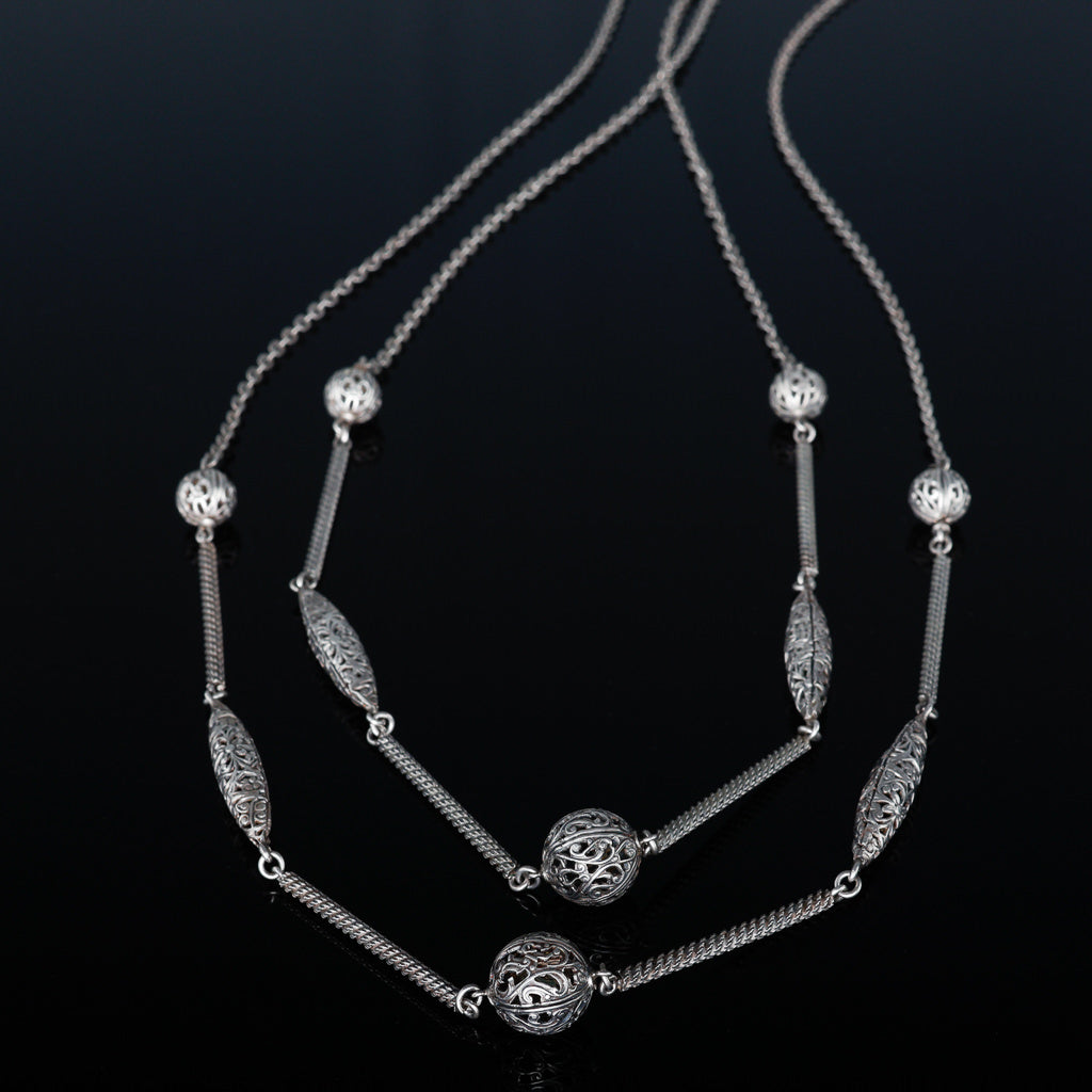 Antique Silver Filigree Chain