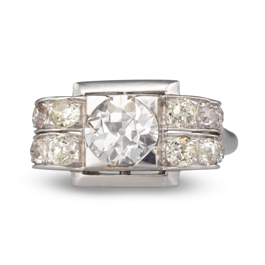 French Retro Diamond Ring