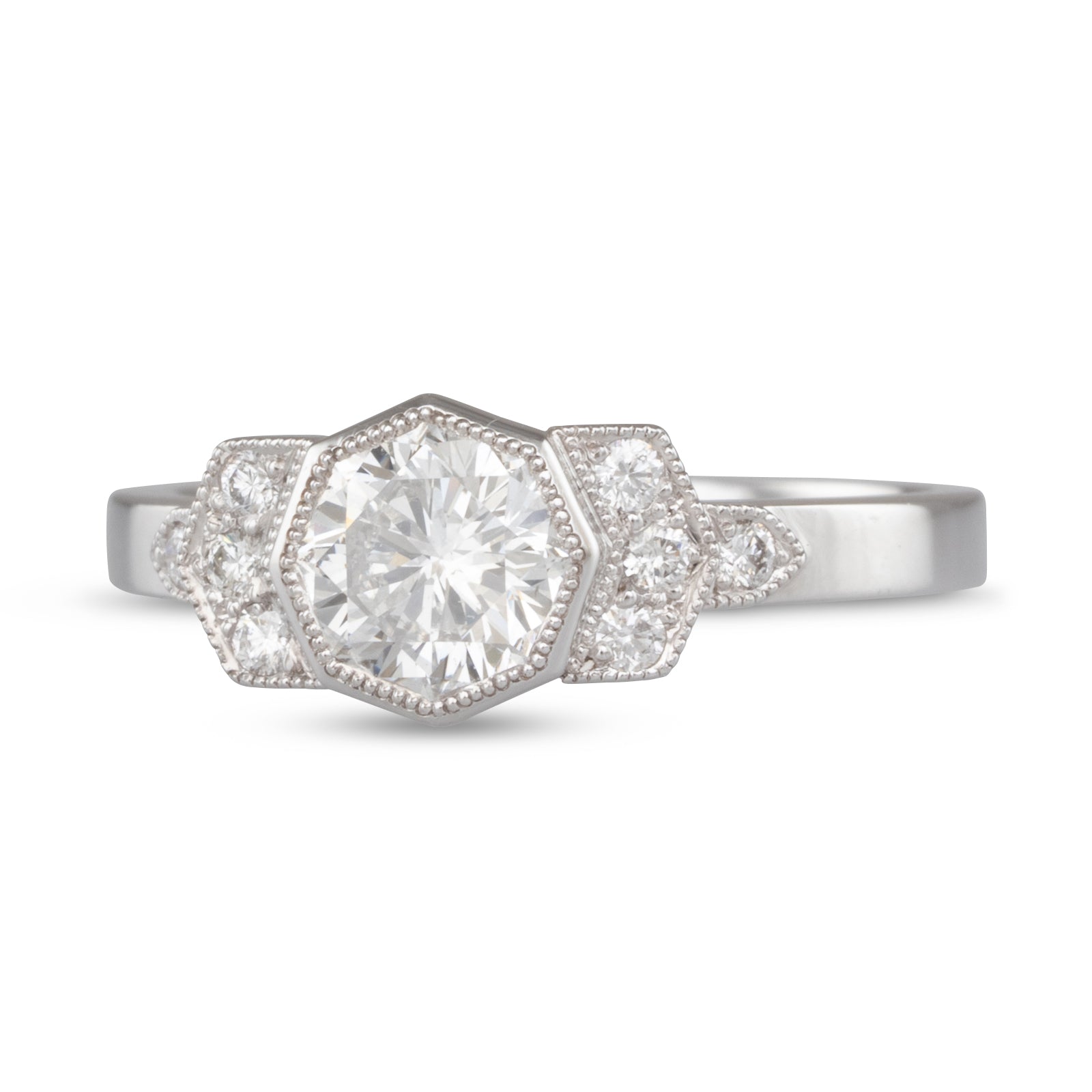 Octagonal Diamond Ring