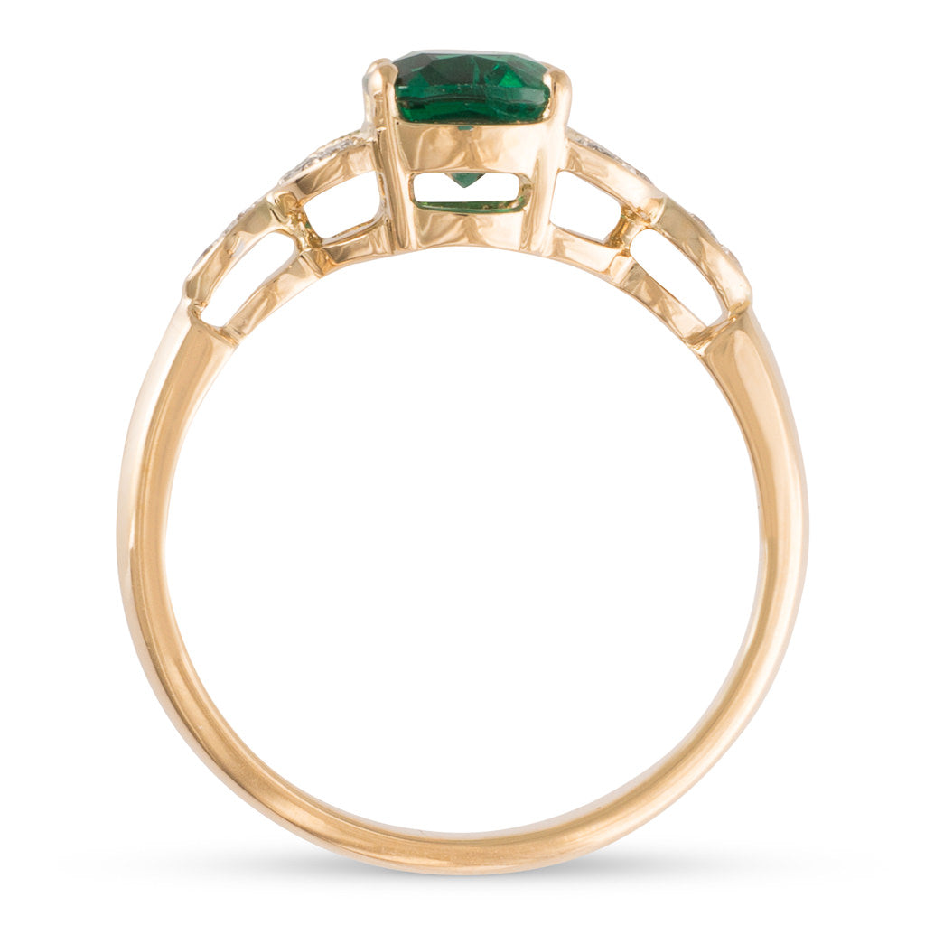 Zambian Emerald & Diamond Ring