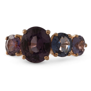 Purple and Blue Spinel Ring