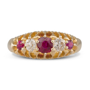 Antique Ruby and Diamond Ring