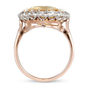 Unheated 8.59ct Yellow SapphireRing
