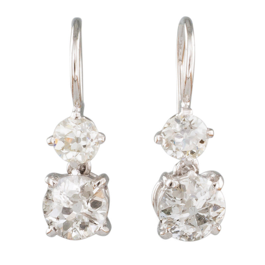 Double Diamond Earrings