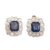 Sapphire & Diamond Cluster Earrings